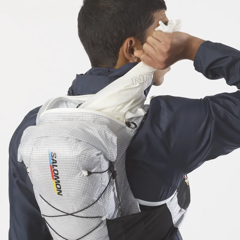 Salomon ADV Skin Cross Season Race Flag Unisex Running Pack in White/Black-7